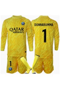 Paris Saint-Germain Gianluigi Donnarumma #1 Keeper Babyklær Tredje Fotballdrakt til barn 2024-25 Lange ermer (+ Korte bukser)